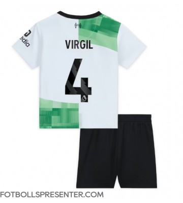 Liverpool Virgil van Dijk #4 Bortatröja Barn 2023-24 Kortärmad (+ korta byxor)